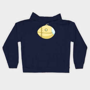 Cute Yellow Submarine Illustration Kids Hoodie